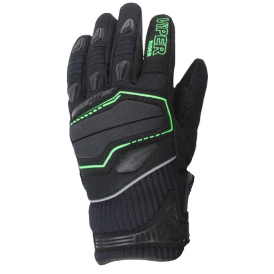 ViPER Street Black Green CE Approved Short Gloves