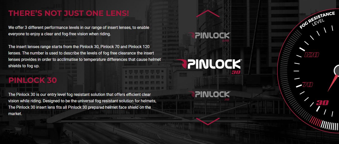 Pinlock 30 – The Ultimate Fog-Free Performance in a Compact Design