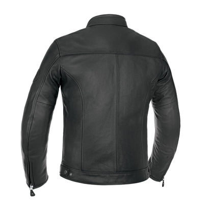 Oxford Walton Leather Mens Motorcycle Jacket - Black