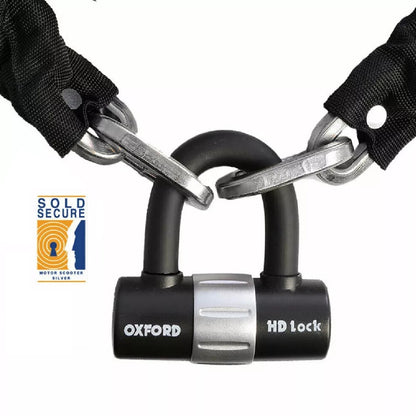 Oxford HD Bike Lock Best Security Chain Lock for Motorbike Accessories, Motorcycle Lock, Scooter Lock, Motorcycle Disc Lock, Theft Protection Heavy Duty Motorbike Lock for Ultimate Bike Security