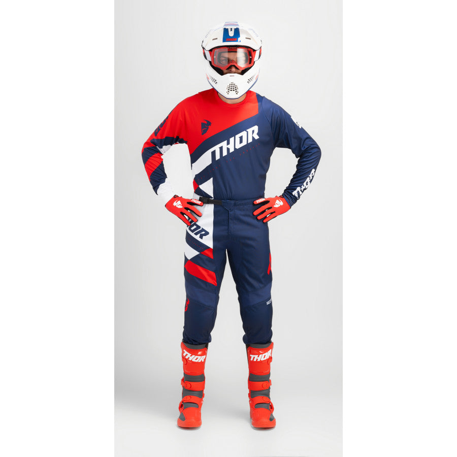 Thor Sector Checker Adult Motocross Trouser - Navy/Red