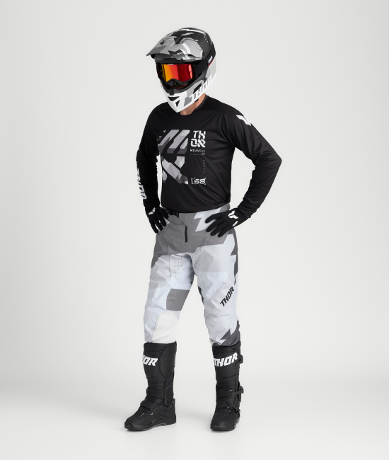 Thor Launchmode Motocross Jersey - Brave Black Grey