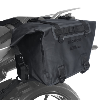 Oxford Aqua P32 Motorcycle Panniers - Black