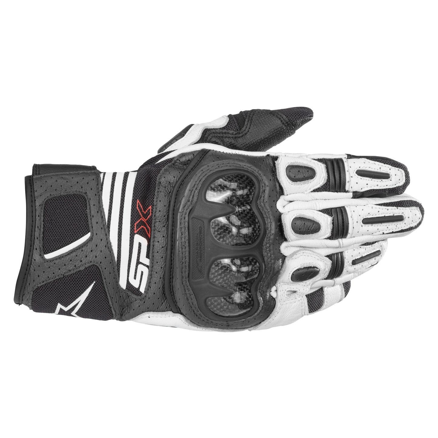 Alpinestars SP-X Air Carbon V2 Motorcycle Gloves - Black/White