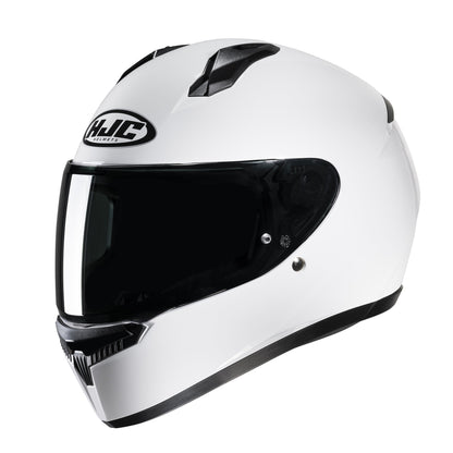 HJC C10 Solid Motorcycle Full Face Helmet - White