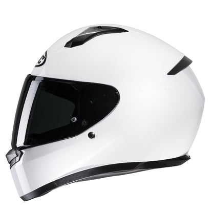 HJC C10 Solid Motorcycle Full Face Helmet - White