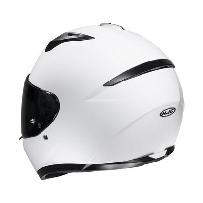 HJC C10 Solid Motorcycle Full Face Helmet - White