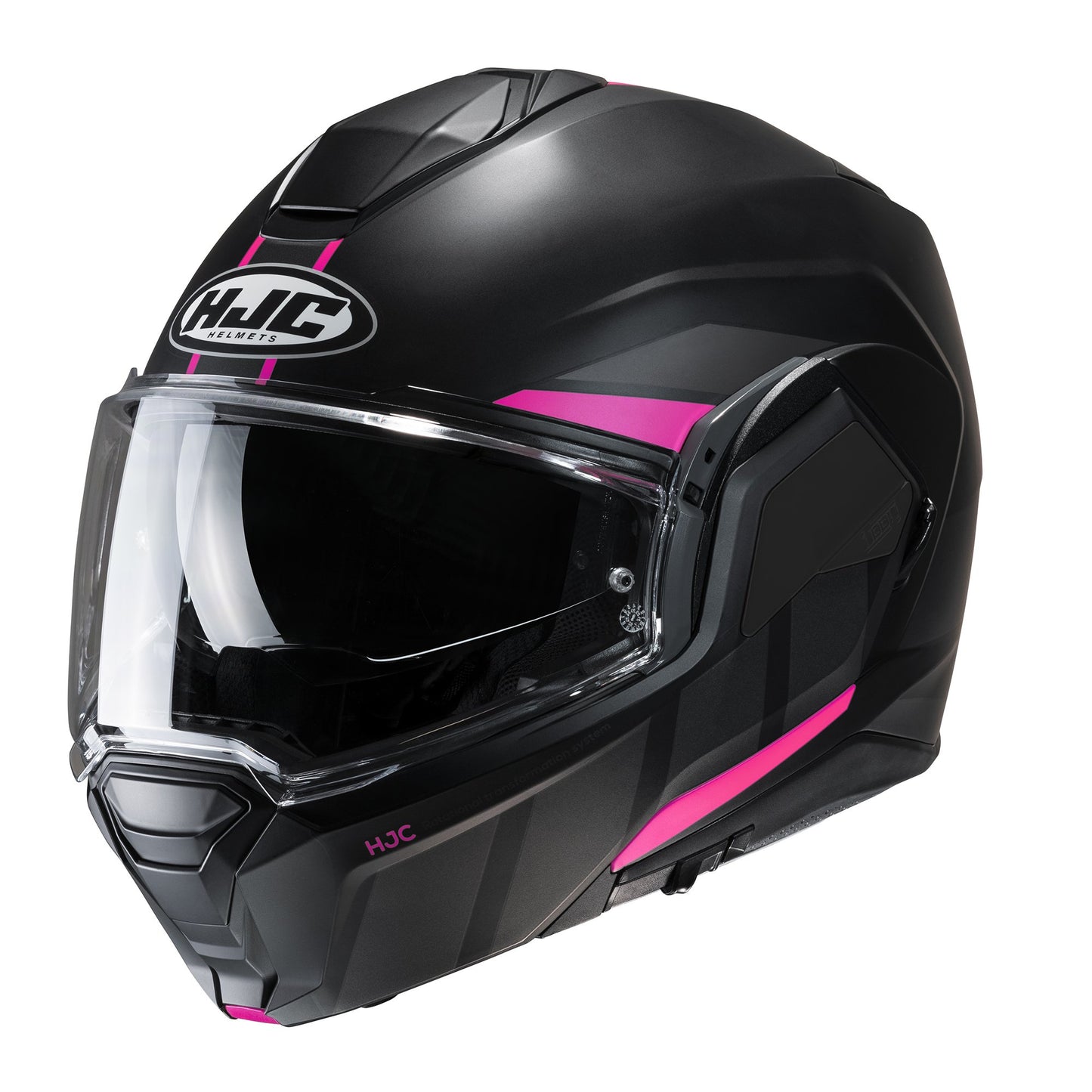 HJC I100 Beis Motorcycle Flip Up Helmet - Pink