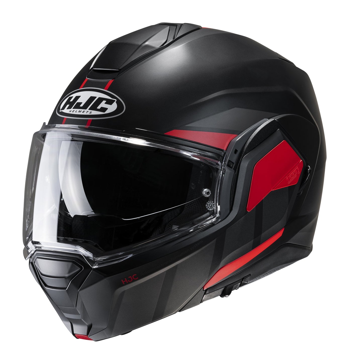 HJC I100 Beis Motorcycle Flip Up Helmet - Red