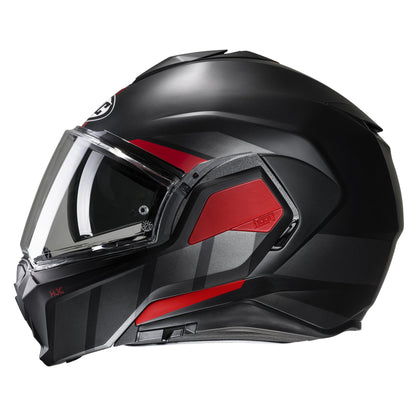 HJC I100 Beis Motorcycle Flip Up Helmet - Red