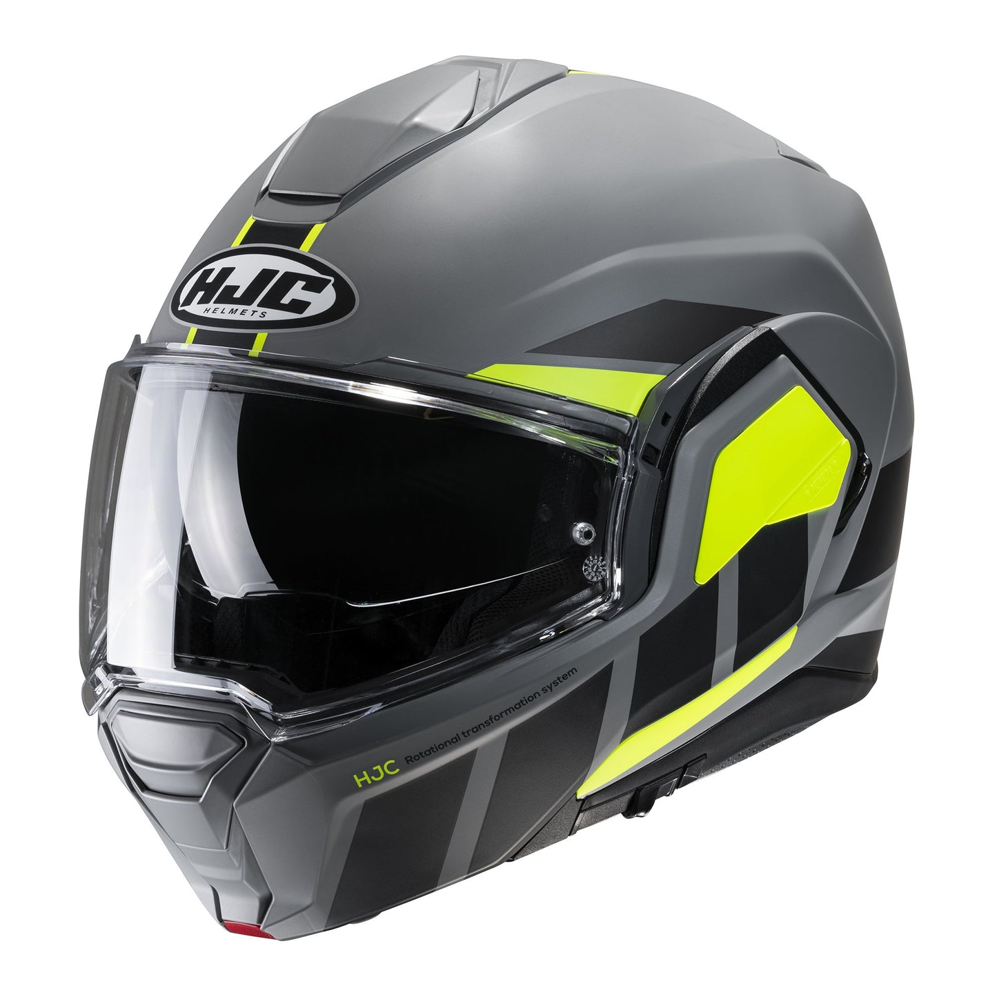 HJC I100 Beis Motorcycle Flip Up Helmet - Yellow