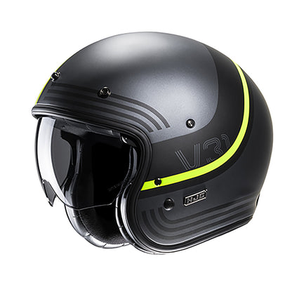 HJC V31 Byron Motorcycle Open Face Helmet - Yellow