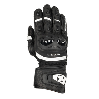 Oxford Nexus 1.0 Mens Motorcycle Gloves - Black/White