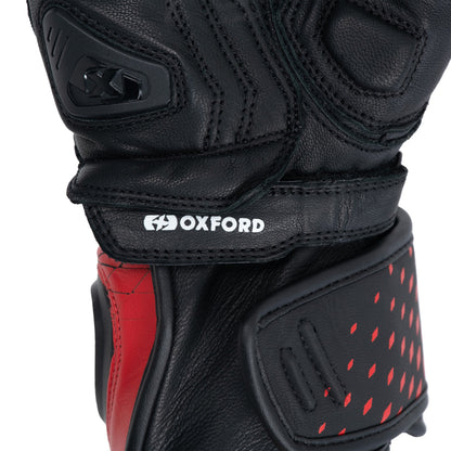 Oxford Nexus 1.0 Mens Motorcycle Gloves - Black/White/Red