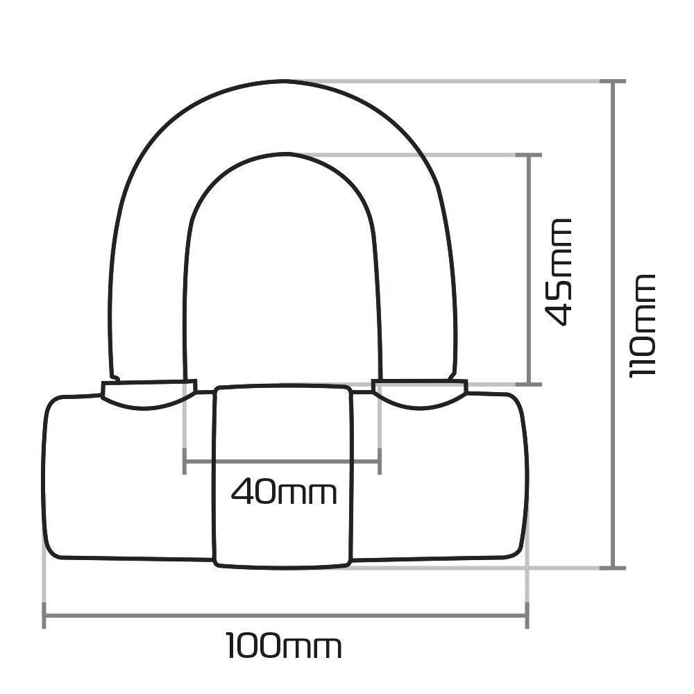 Oxford HD MAX Disc Lock - Black