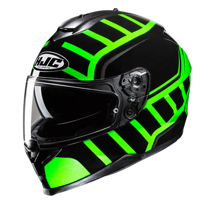 HJC C70N Holt Motorcycle Full Face Helmet - Green