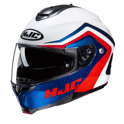 HJC C91N Nepos Motorcycle Flip Up Helmet - White/Blue/Red