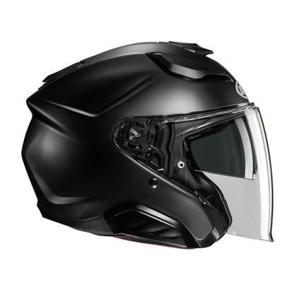 HJC F31 Motorcycle Open Face Helmet - Plain Matt Black