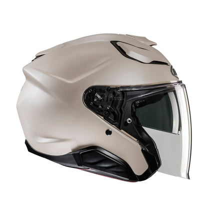 HJC F31 Motorcycle Open Face Helmet - Plain Matt Sand Beige