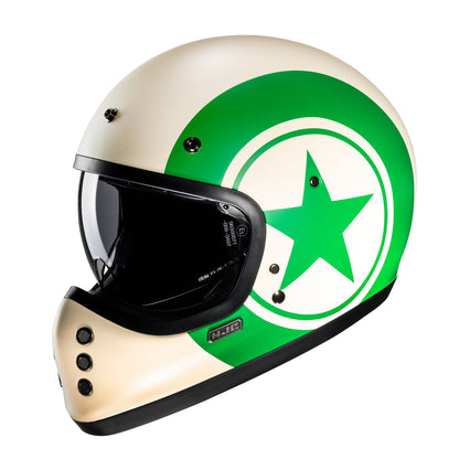 HJC V60 Nyx Motorcycle Full Face Helmet - Green