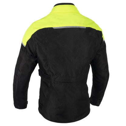 Oxford Spartan Long Waterproof Womens Motorcycle Jacket - Black/Fluo