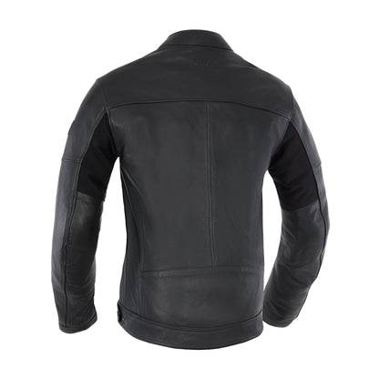 Oxford Henlow Leather Mens Motorcycle Jacket - Black