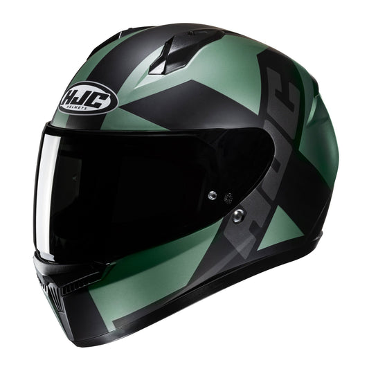 HJC C10 Tez Motorcycle Full Face Helmet - Khaki Green