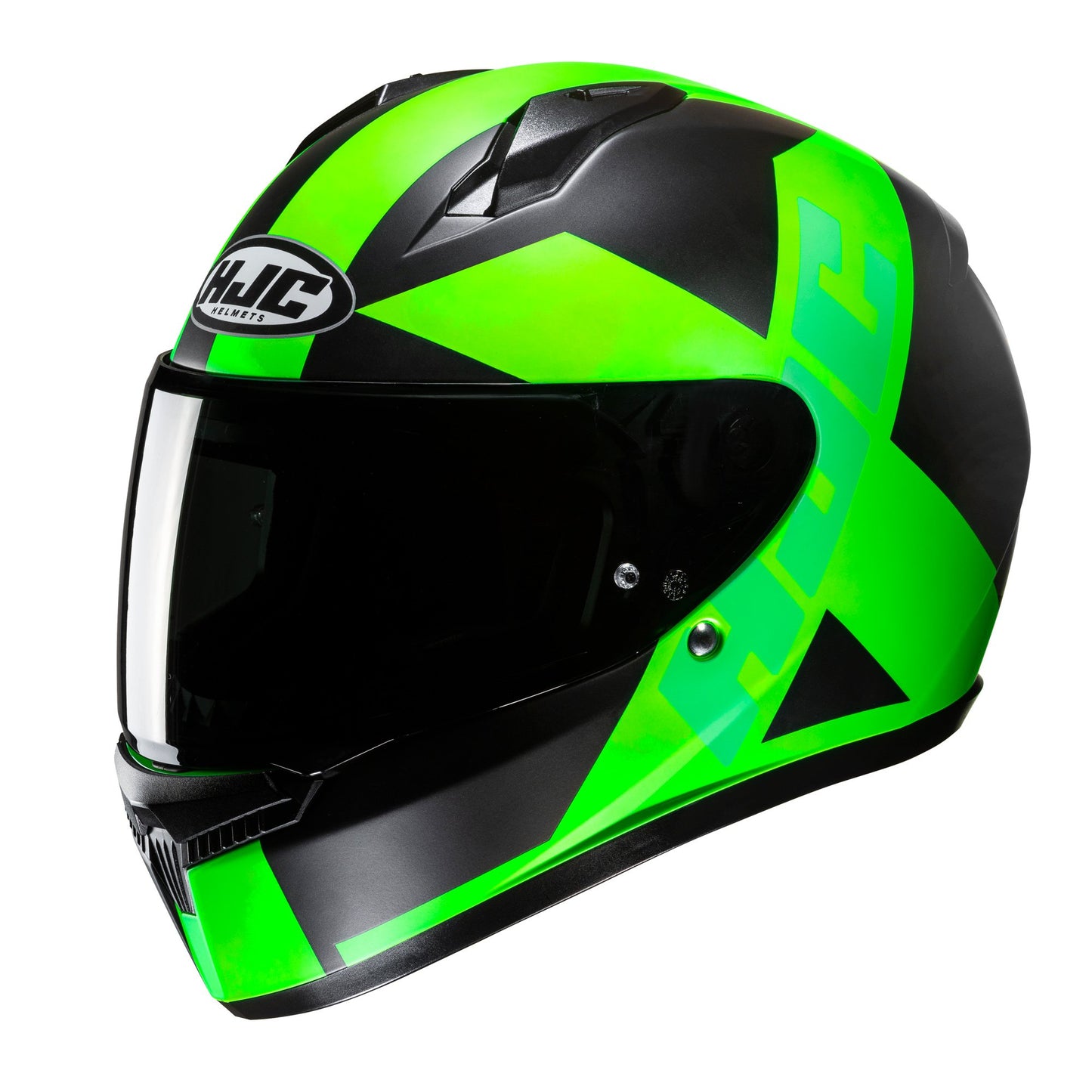 HJC C10 Tez Motorcycle Full Face Helmet - Green