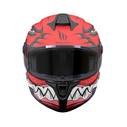 MT Targo S Toby Motorcycle Full Face Helmet - Matt Red