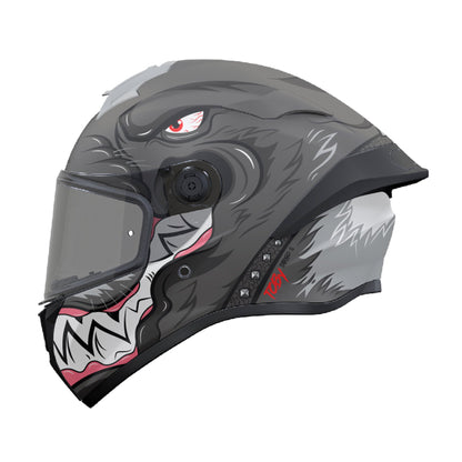 MT Targo S Toby Motorcycle Full Face Helmet - Matt Grey