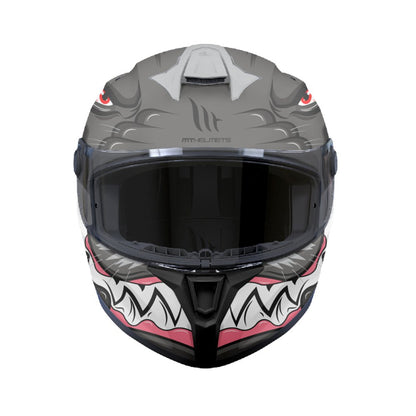 MT Targo S Toby Motorcycle Full Face Helmet - Matt Grey