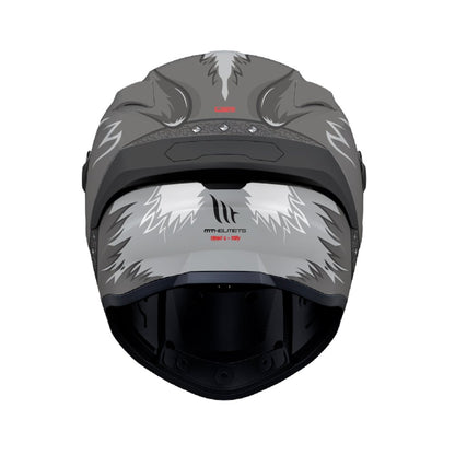 MT Targo S Toby Motorcycle Full Face Helmet - Matt Grey