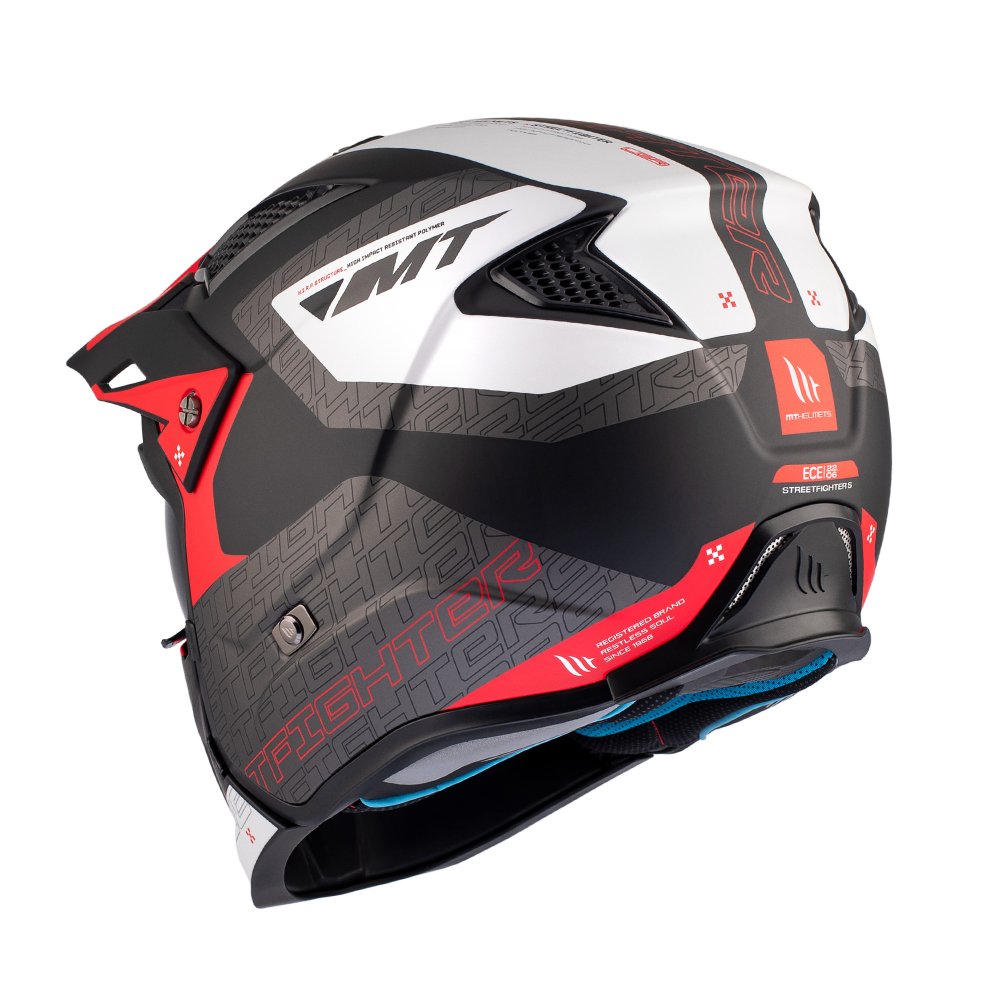 MT Streetfighter SV S Totem Motorcycle Full Face Helmet - Matt Black/Red/White