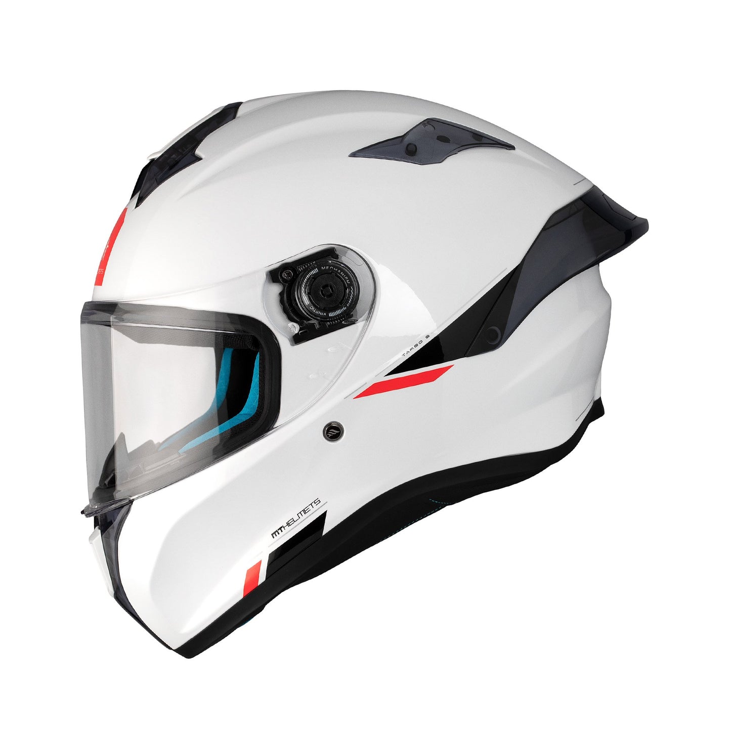 MT Targo S Solid Motorcycle Full Face Helmet - Gloss Pearl White