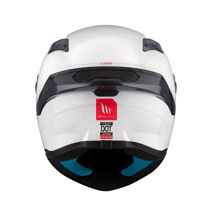 MT Targo S Solid Motorcycle Full Face Helmet - Gloss Pearl White