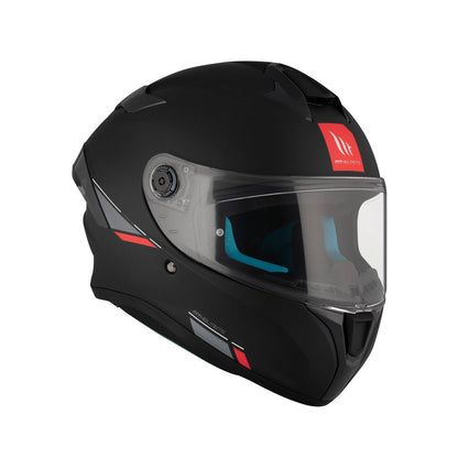 MT Targo S Solid Motorcycle Full Face Helmet - Matt Black