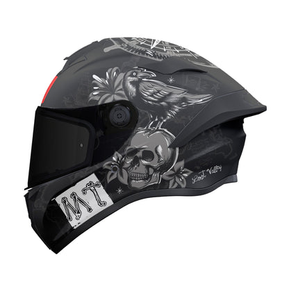 MT Targo S Lost Motorcycle Full Face Helmet - Matt Black