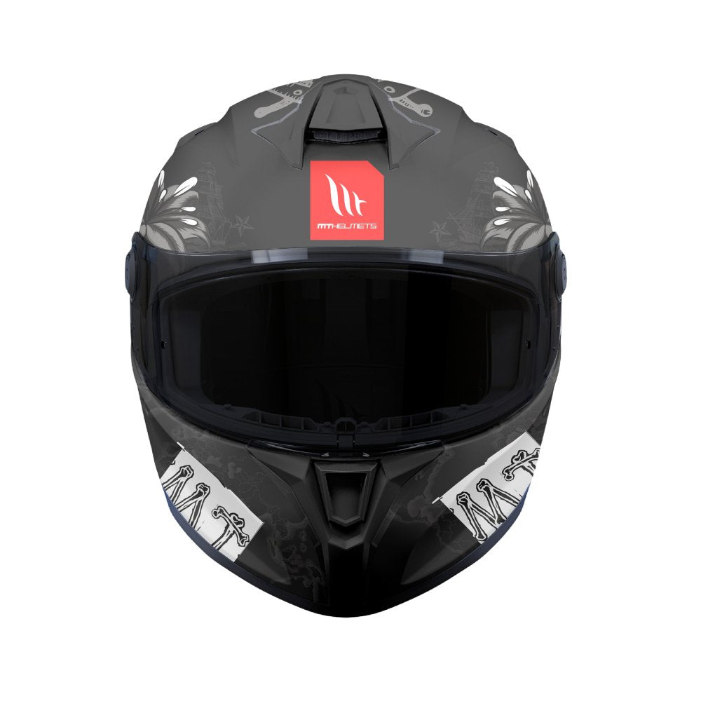 MT Targo S Lost Motorcycle Full Face Helmet - Matt Black