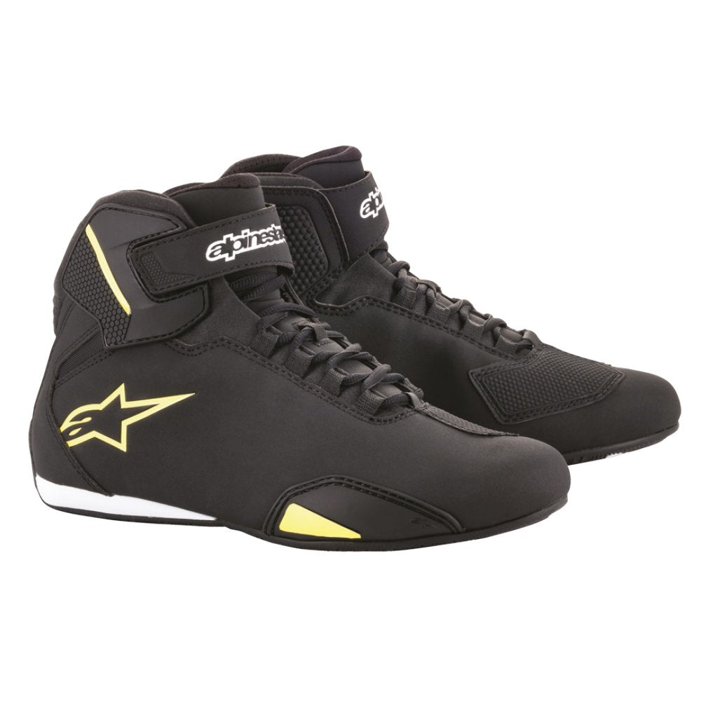 Alpinestars Sektor Mens Motorcycle Shoes - Black/Fluo