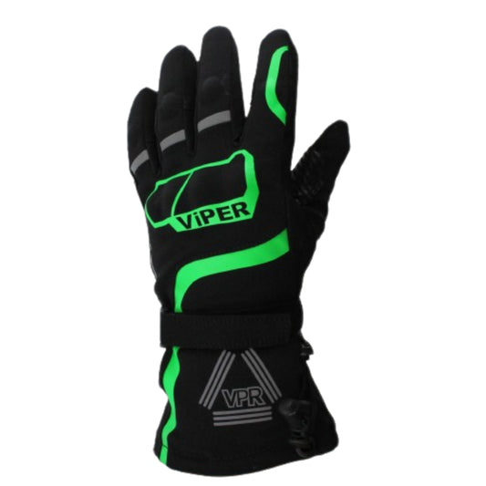 ViPER Shadow Black Green CE Approved Gloves