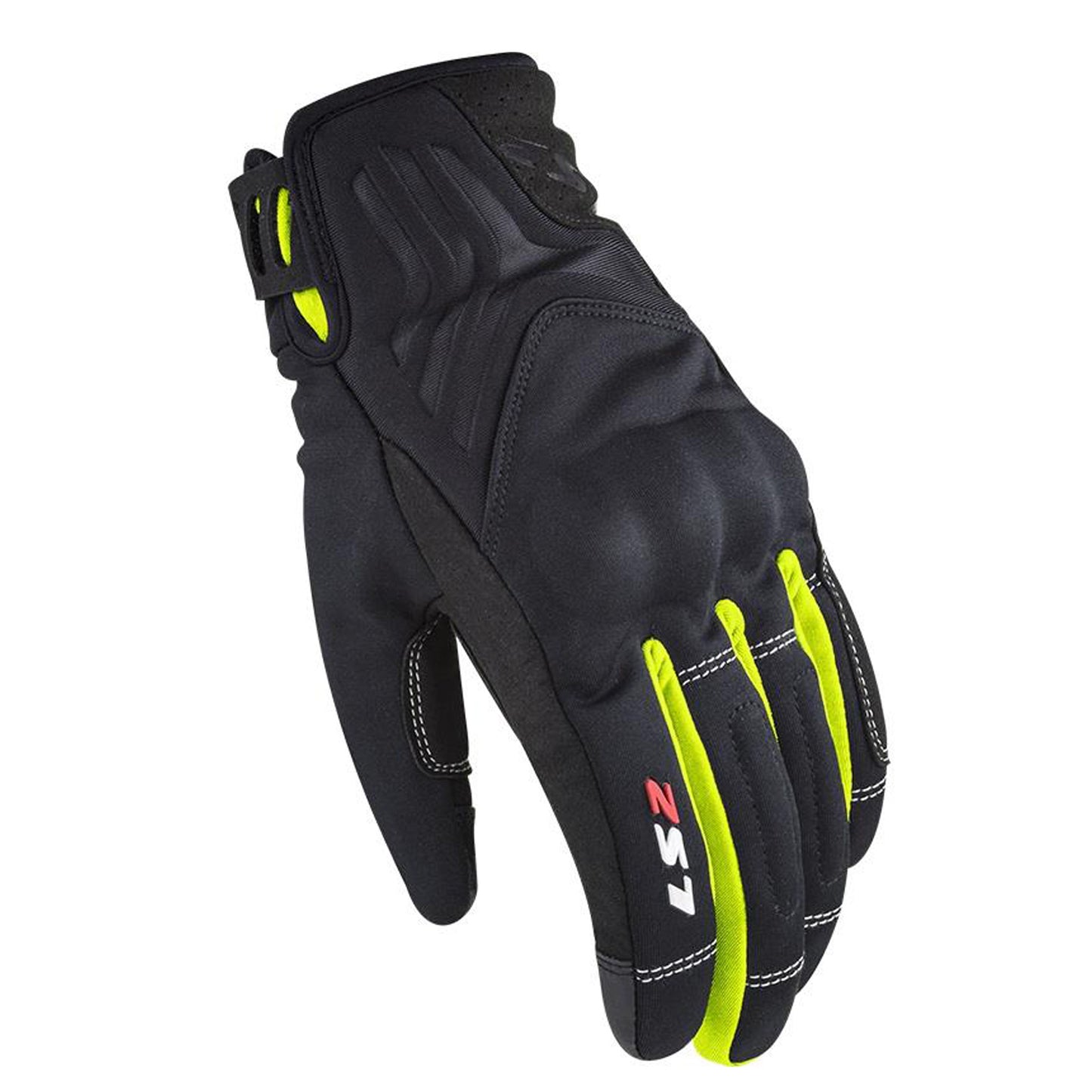 LS2 JET II Mens Winter Gloves - Black Hi-Viz