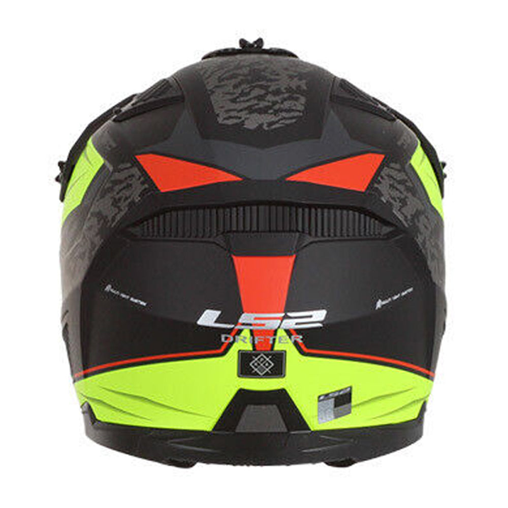 Riderwear | LS2 OF606 Drifter Devor Trial Helmet - Matt Black Hi-Viz