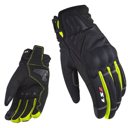 LS2 JET II Mens Winter Gloves - Black Hi-Viz