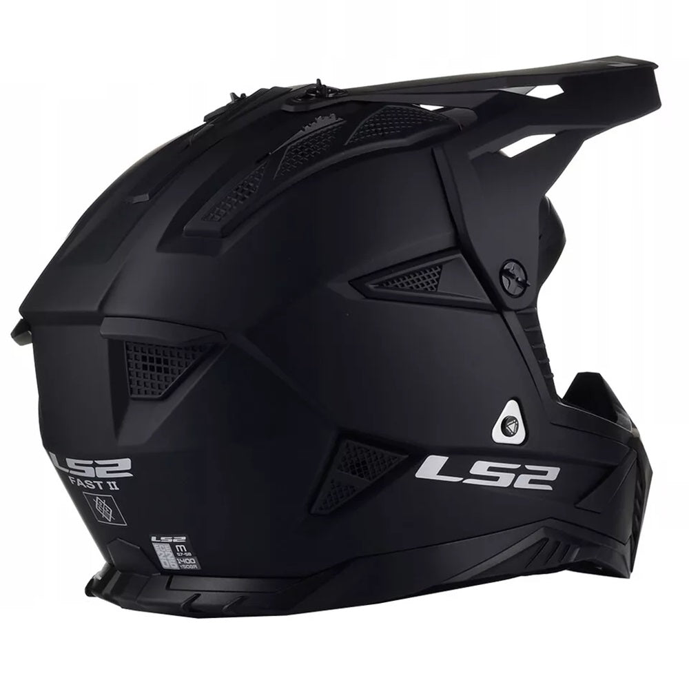 LS2 MX708 FAST II Off-Road Helmet- Matt Black