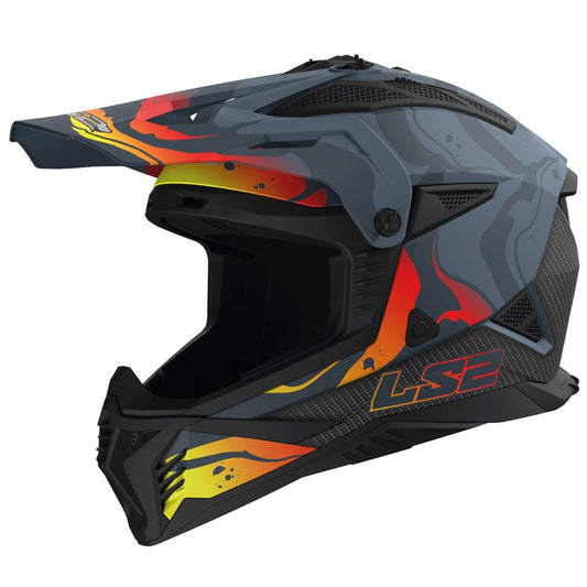 LS2 MX708 FAST II Off-Road Helmet - Wash Matt Dark Grey