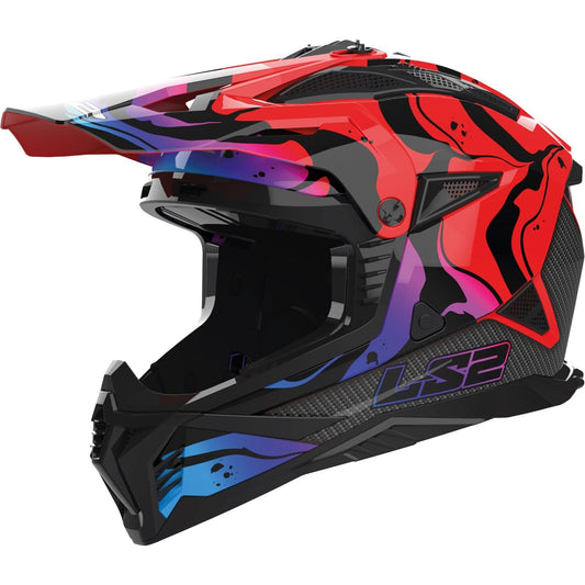Riderwear | LS2 MX708 FAST II Motocross Helmet - Wash Red