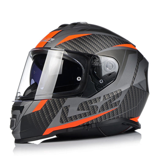 LS2 FF800 STORM-II Full Face Helmet - Racer Titanium Orange