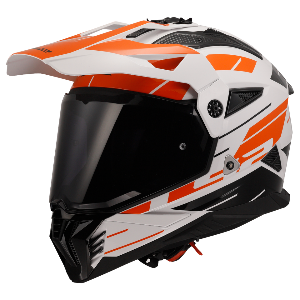 LS2 MX702 Pioneer-II Helmet- NAMIB White Orange