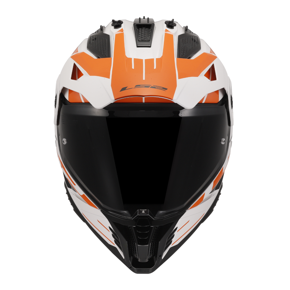 LS2 MX702 Pioneer-II Helmet- NAMIB White Orange