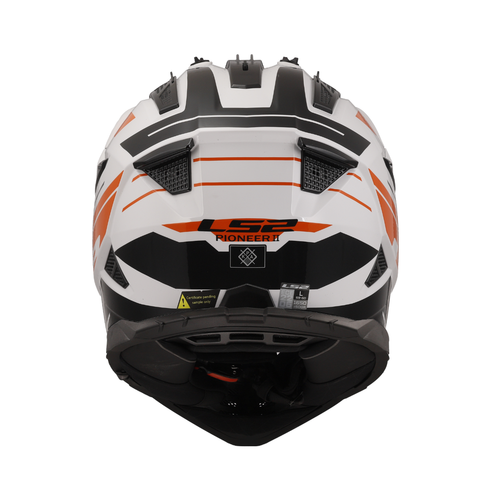 LS2 MX702 Pioneer-II Helmet- NAMIB White Orange